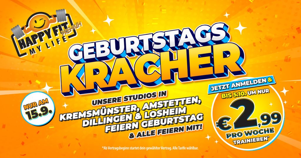 Geburtstagskracher HappyFit